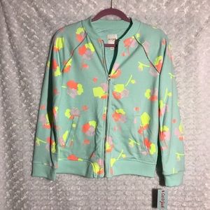 Cat & Jack Floral Print Zip-Up Sweatshirt